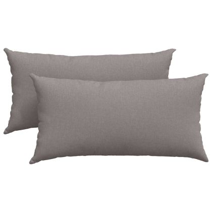 Диван възглавници 2 pcs Таупе 80 x 40 cm текстил
