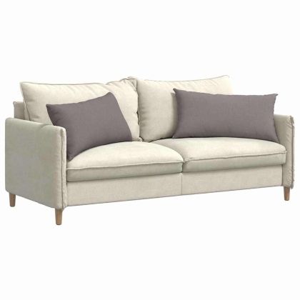 Диван възглавници 2 pcs Таупе 80 x 40 cm текстил