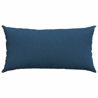 Диван възглавници 2 pcs Синьо 80 x 40 cm текстил