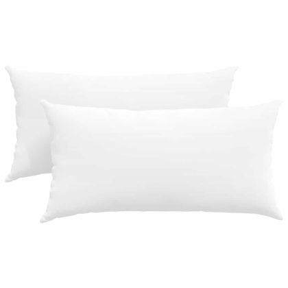 Диван възглавници 2 pcs Бяло 80 x 40 cm текстил
