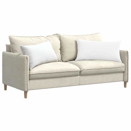 Диван възглавници 2 pcs Бяло 80 x 40 cm текстил