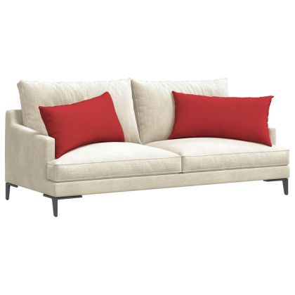 Диван възглавници 2 pcs Червено 80 x 40 cm текстил