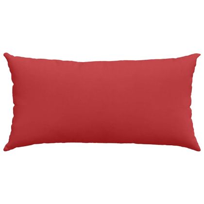 Диван възглавници 2 pcs Червено 80 x 40 cm текстил