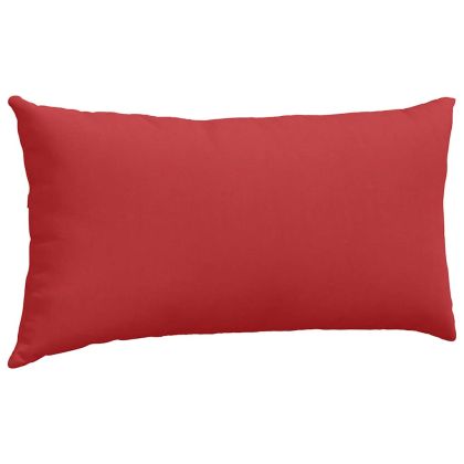 Диван възглавници 2 pcs Червено 80 x 40 cm текстил