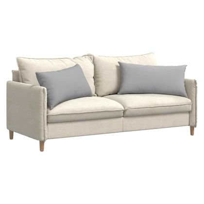 Диван възглавници 2 pcs Облачно сиво 80 x 40 cm текстил