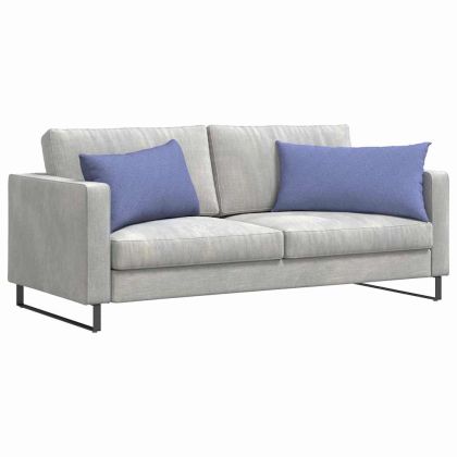 Диван възглавници 2 pcs Дънково син 80 x 40 cm текстил