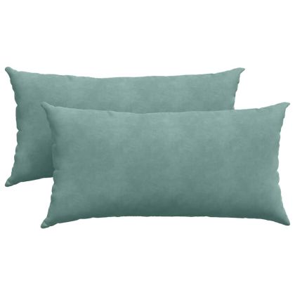 Диван възглавници 2 pcs Морско зелено 80 x 40 cm