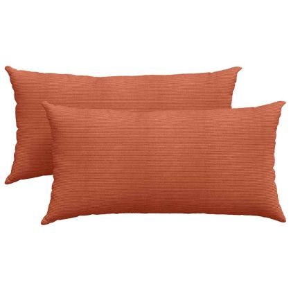 Диван възглавници 2 pcs Червено оранжево 80 x 40 cm