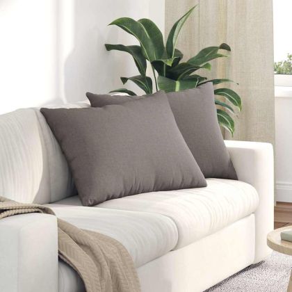 Диван възглавници 2 pcs Таупе 70 x 50 cm текстил
