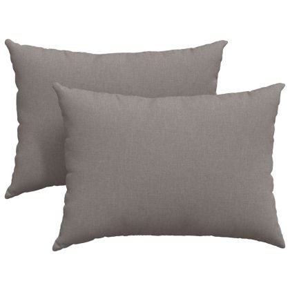 Диван възглавници 2 pcs Таупе 70 x 50 cm текстил