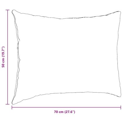 Диван възглавници 2 pcs Крем 70 x 50 cm текстил