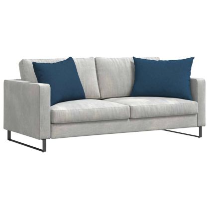Диван възглавници 2 pcs Синьо 70 x 50 cm текстил