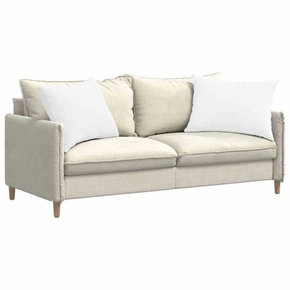 Диван възглавници 2 pcs Бяло 70 x 50 cm текстил