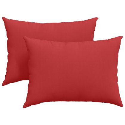 Диван възглавници 2 pcs Червено 70 x 50 cm текстил