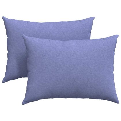 Диван възглавници 2 pcs Дънково син 70 x 50 cm текстил