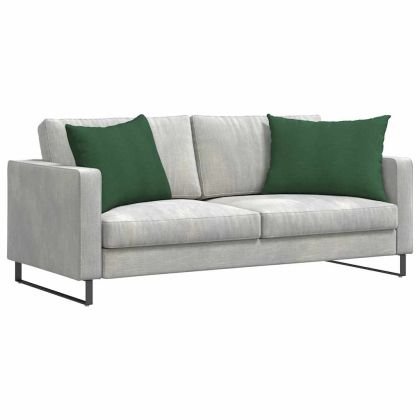 Диван възглавници 2 pcs Тъмен зелен 70 x 50 cm Кордюрова тъкан