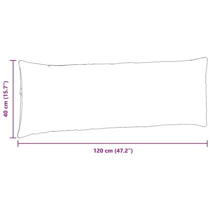 Диван възглавници 2 pcs Тъмен сив 120 x 40 cm текстил