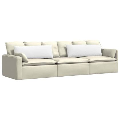 Диван възглавници 2 pcs Бяло 120 x 40 cm текстил