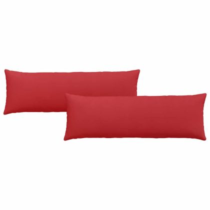 Диван възглавници 2 pcs Червено 120 x 40 cm текстил