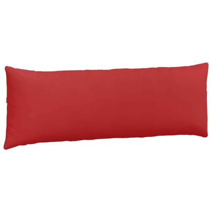 Диван възглавници 2 pcs Червено 120 x 40 cm текстил
