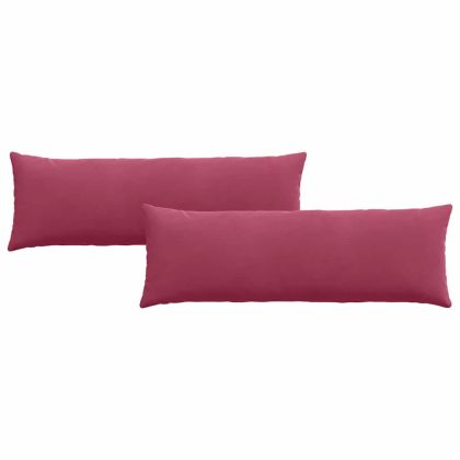 Диван възглавници 2 pcs Виненочервен 120 x 40 cm