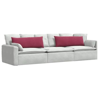 Диван възглавници 2 pcs Виненочервен 120 x 40 cm