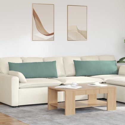 Диван възглавници 2 pcs Морско зелено 120 x 40 cm