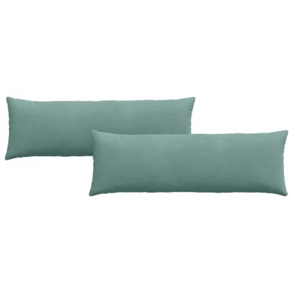Диван възглавници 2 pcs Морско зелено 120 x 40 cm