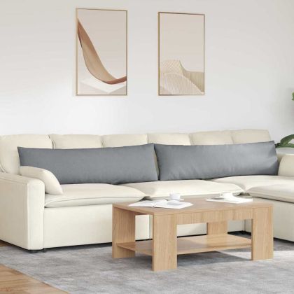 Диван възглавници 2 pcs Светлосиво 145 x 40 см текстил