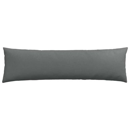 Диван възглавници 2 pcs Тъмен сив 145 x 40 см текстил