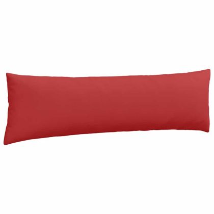 Диван възглавници 2 pcs Червено 145 x 40 см текстил