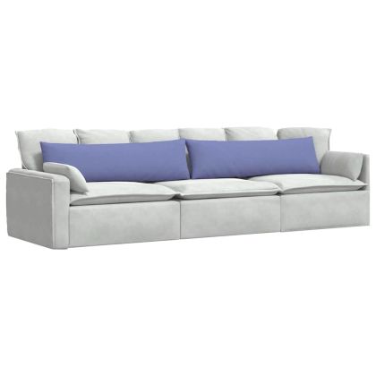 Диван възглавници 2 pcs Дънково син 145 x 40 см текстил