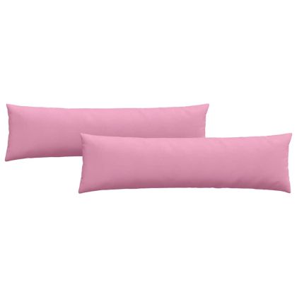 Диван възглавници 2 pcs Розово 145 x 40 см текстил