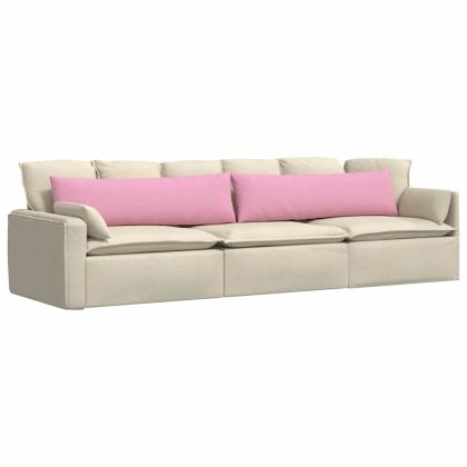 Диван възглавници 2 pcs Розово 145 x 40 см текстил