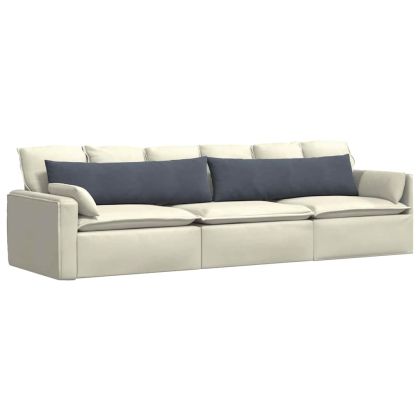 Диван възглавници 2 pcs Тъмен сив 145 x 40 см Кордюрова тъкан