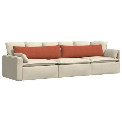 Диван възглавници 2 pcs Червено оранжево 145 x 40 см