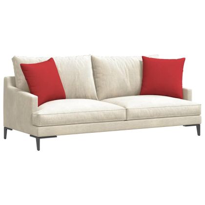 Диван възглавници 2 pcs Червено 45 x 45 cm текстил