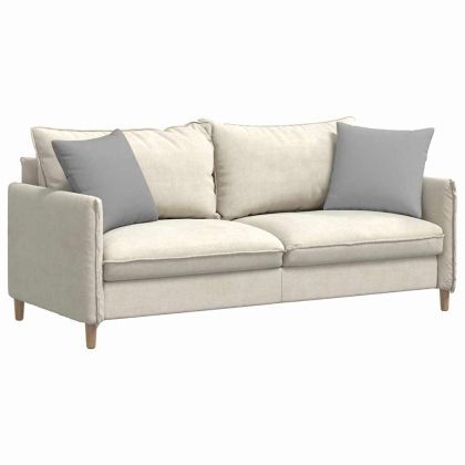 Диван възглавници 2 pcs Облачно сиво 45 x 45 cm текстил