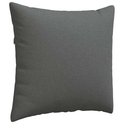 Диван възглавници 2 pcs Тъмен сив 50 x 50 cm текстил