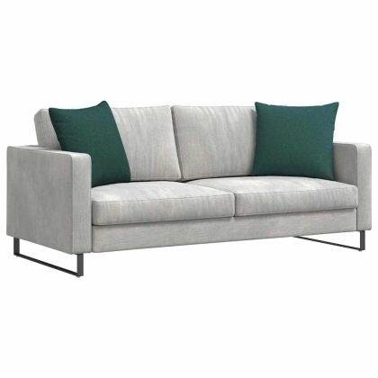 Диван възглавници 2 pcs Тъмен зелен 50 x 50 cm текстил