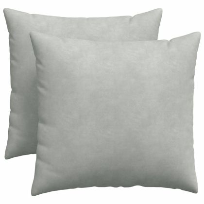 Диван възглавници 2 pcs Светлосиво 50 x 50 cm Кордюрова тъкан