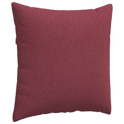 Диван възглавници 2 pcs Виненочервен 60 x 60 cm текстил