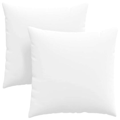 Диван възглавници 2 pcs Бяло 60 x 60 cm текстил