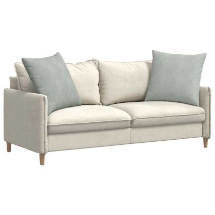 Диван възглавници 2 pcs Светлосиво 60 x 60 cm Кордюрова тъкан