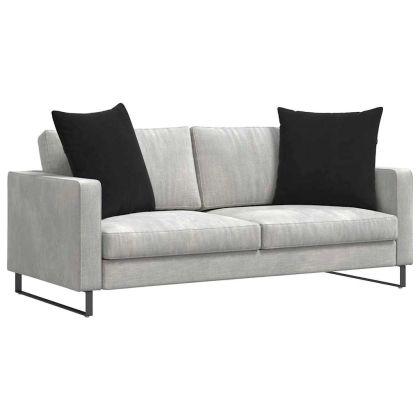Диван възглавници 2 pcs Черно 60 x 60 cm Кордюрова тъкан