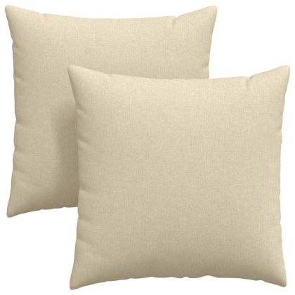 Диван възглавници 2 pcs Крем 80 x 80 cm текстил