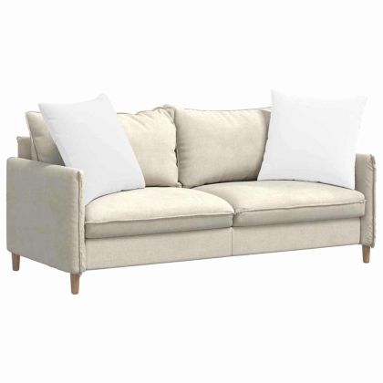 Диван възглавници 2 pcs Бяло 80 x 80 cm текстил
