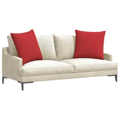 Диван възглавници 2 pcs Червено 80 x 80 cm текстил