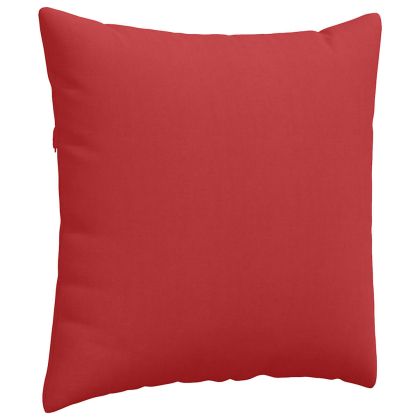 Диван възглавници 2 pcs Червено 80 x 80 cm текстил