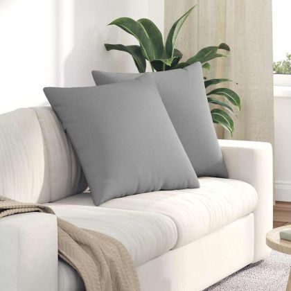 Диван възглавници 2 pcs Облачно сиво 80 x 80 cm текстил